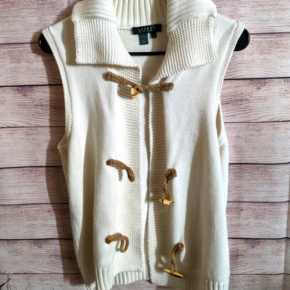 100% Cotton knit Lauren by Ralph Lauren vest
